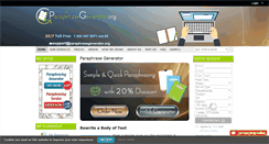 Desktop Screenshot of paraphrasegenerator.org